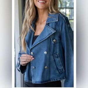 NWT Steve Madden denim crop jacket with pockets